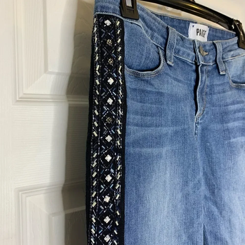 Paige Verdugo Ankle Paulinatux Embellished Jeans
